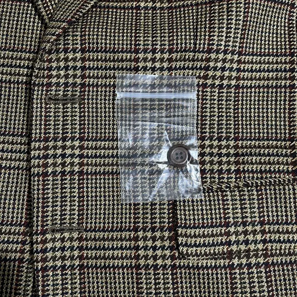 Valentino Blazer Mens 38 Vintage Herringbone Wool Tweed Sport Coat Made In Italy